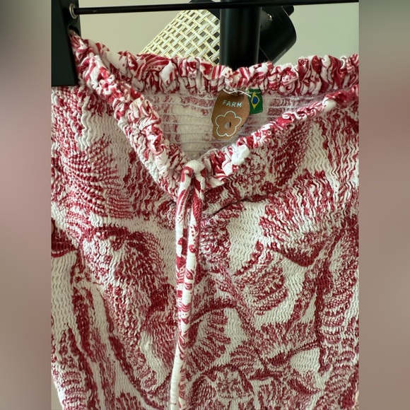 FARM Rio Strapless Red and White Dress - Picture 4 of 6